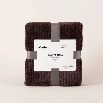 Manta Flannel Fleece Poliéster Suave Café Coral Claro