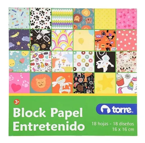 Block Papel Entretenido 18 Hojas Infantil