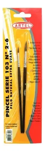 Set Pinceles Pelo Natural Artel Pintura
