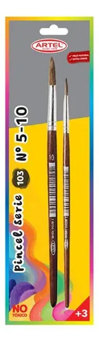 Set Pinceles Pelo Natural Artel Números 5 Y 10