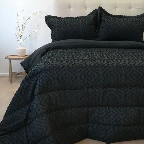 Plumón Touch Deluxe 2.5 Plazas Poliéster Negro Negro
