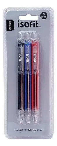 Bolígrafos Gel 0,7mm Multicolor Set 3 Unidades Amarillo