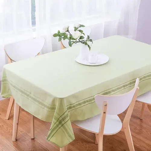 Mantel De Mesa Rectangular Linenlook Verde Verde