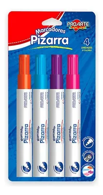 Set Plumones Pizarra Proarte 4 Colores Coral Claro