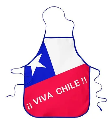 Delantal Cocina Poliéster Diseño Bandera Coral Claro