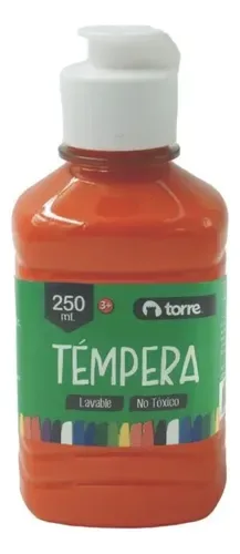 Témpera Lavable 250ml Naranja Torre Naranja