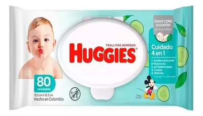 Toallas Húmedas Desechables Huggies 80 Unidades