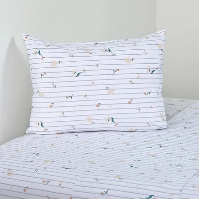 Set De Sábanas Estampadas 144 Hilos 1.5 Plazas Polycotton Verde Oscuro