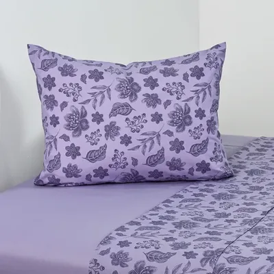 Set De Sábanas Estampadas 144 Hilos 1.5 Plazas Polycotton Lavanda
