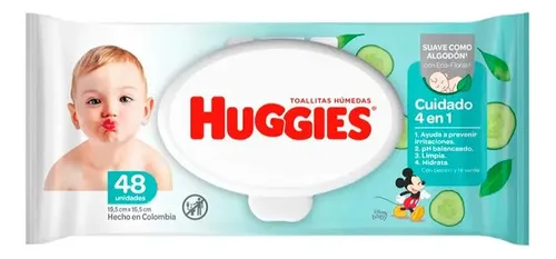 Toallas Húmedas Desechables Huggies 48 Unidades