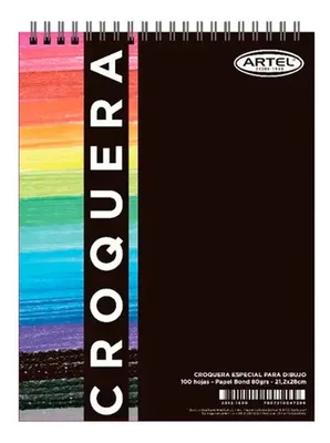 Croquera Bond 21x28 Cm 100 Hojas Papel Dibujo
