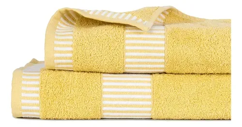 Set De Toallas Egyptia 460 Grs Algodón Puro Amarillo
