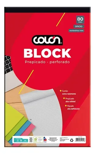 Block Matemático Oficio Cuadriculado 7mm