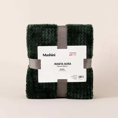 Manta Flannel Fleece Poliéster Suave Verde Verde