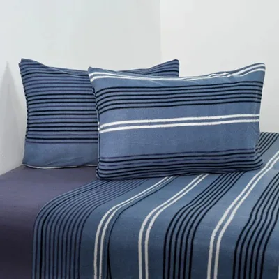 Set De Sábanas De Polar Estampadas 2.5 Plazas Verde Oscuro