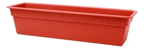 Maceta Rectangular Plástica Terracota 46cm Terracota