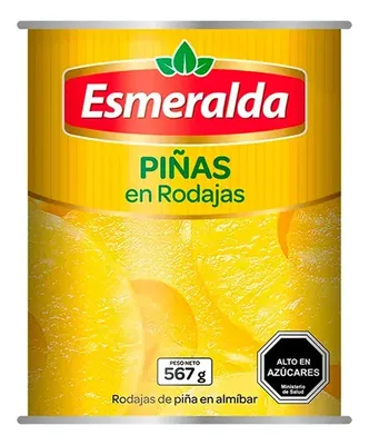 Piña En Rodajas Conserva Esmeralda 567g