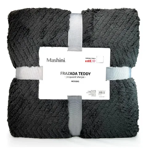 Frazada Sherpa Teddy Texture 2 Plazas Suave Coral Claro