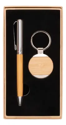 Set De Regalo Ejecutivo Bamboo Coral Claro