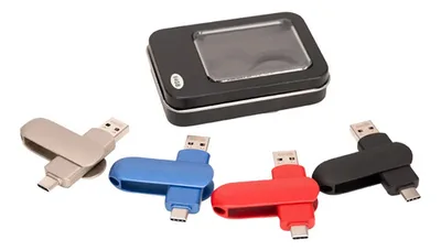 Pendrive Otg Dual Usb Type C 64gb Coral Claro