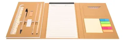 Set De Escritorio Ecologico Coral Claro
