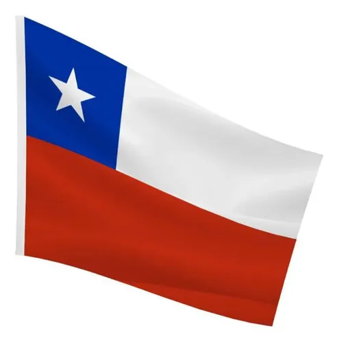 Bandera De Chile Estrella Estampada 90x150 Cm