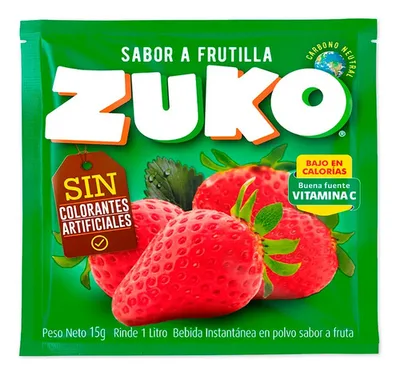 Jugo En Polvo Frutilla Zuko 15 Gr