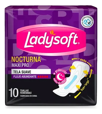 Toalla Femenina Nocturna Maxi Pro Tela Suave