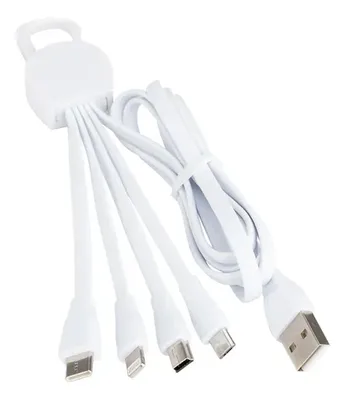 Cargador Multicable Usb Viaje Blanco