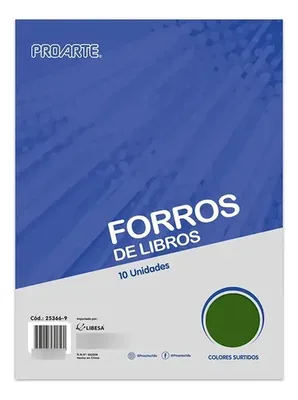 Forro De Libros Colores Surtidos Proarte