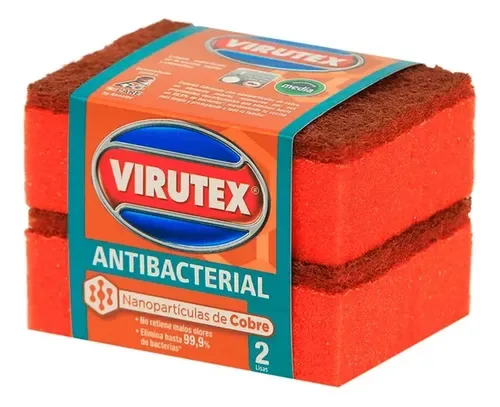 Esponja De Limpieza Antibacterial Cobre