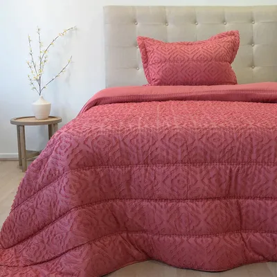 Plumón Touch Deluxe 1.5 Plazas Poliéster Coral Coral
