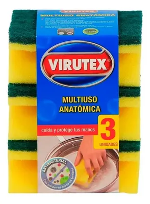 Esponja Acanalada Multiuso Para Limpieza