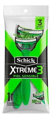 Máquina Rasuradora Masculina 3 Hojas Piel Sensible