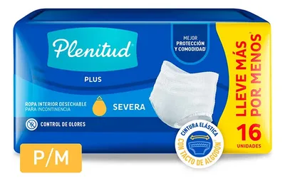 Ropa Interior Desechable Plenitud Act Plus Talla P/m P/m