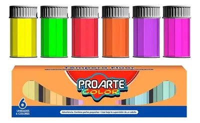 Temperas Flúor 6 Colores 15ml Proarte