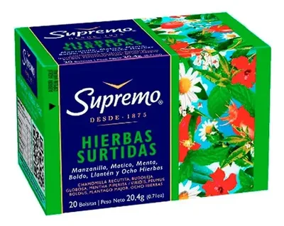 Hierbas Surtidas Té Supremo 20 Bolsitas