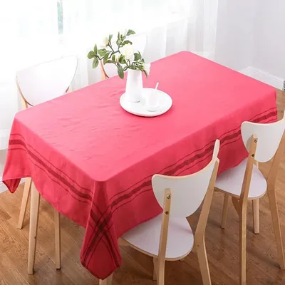 Mantel Rectangular Linen Look Poliéster 150x210 Coral Claro