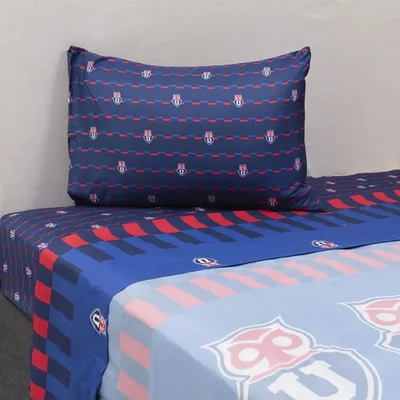 Set De Sábanas Microfibra Single Azul Poliéster Azul