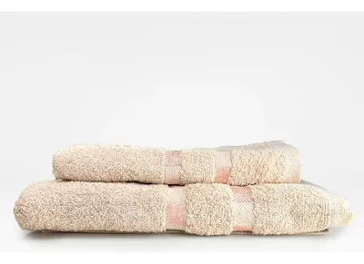 Toalla De Baño Algodón 100% Colección Taupe Coral Claro
