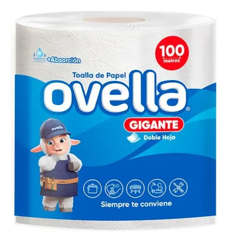 Toalla De Papel Doble Hoja 100 Metros Absorbente