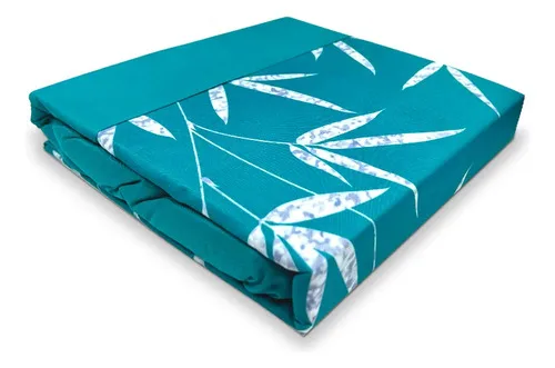 Set De Sábanas Aterciopelada 1.5 Plazas Poliéster Verde Oscuro