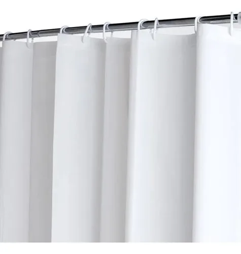 Forro De Cortina Para Baño Pvc Antihongos Blanco