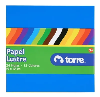 Papel Lustre Multicolor 10x10 Cm 24 Hojas Coral Claro