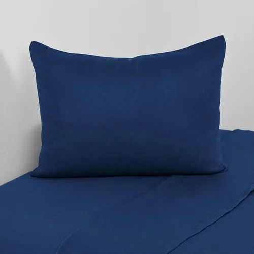 Set De Sábanas Polar Lisa 1.5 Plazas Azul Azul