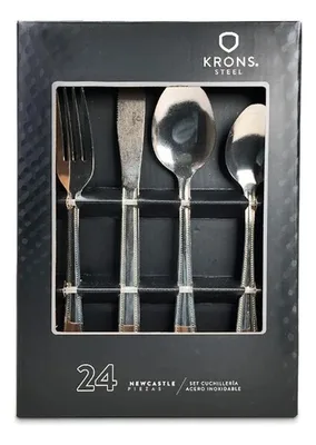 Set Cuchillería Perlado 24 Piezas Acero Inoxidable