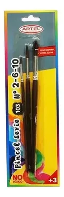 Set Pinceles Pelo Natural Artel Pintura