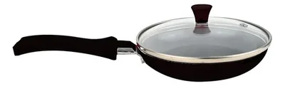 Sartén Aluminio Antiadherente 14cm Con Tapa Negro