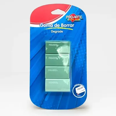 Set De Gomas Escolares Degrade Proarte Tonos Verde (degrade)