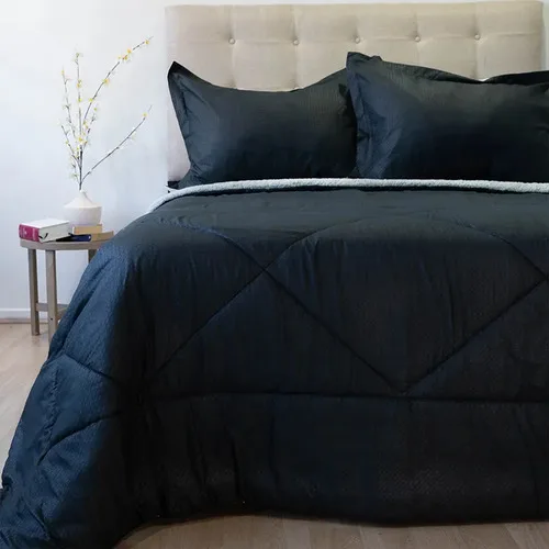 Plumón Sherpa Deluxe 3 Plazas Poliéster Negro Negro